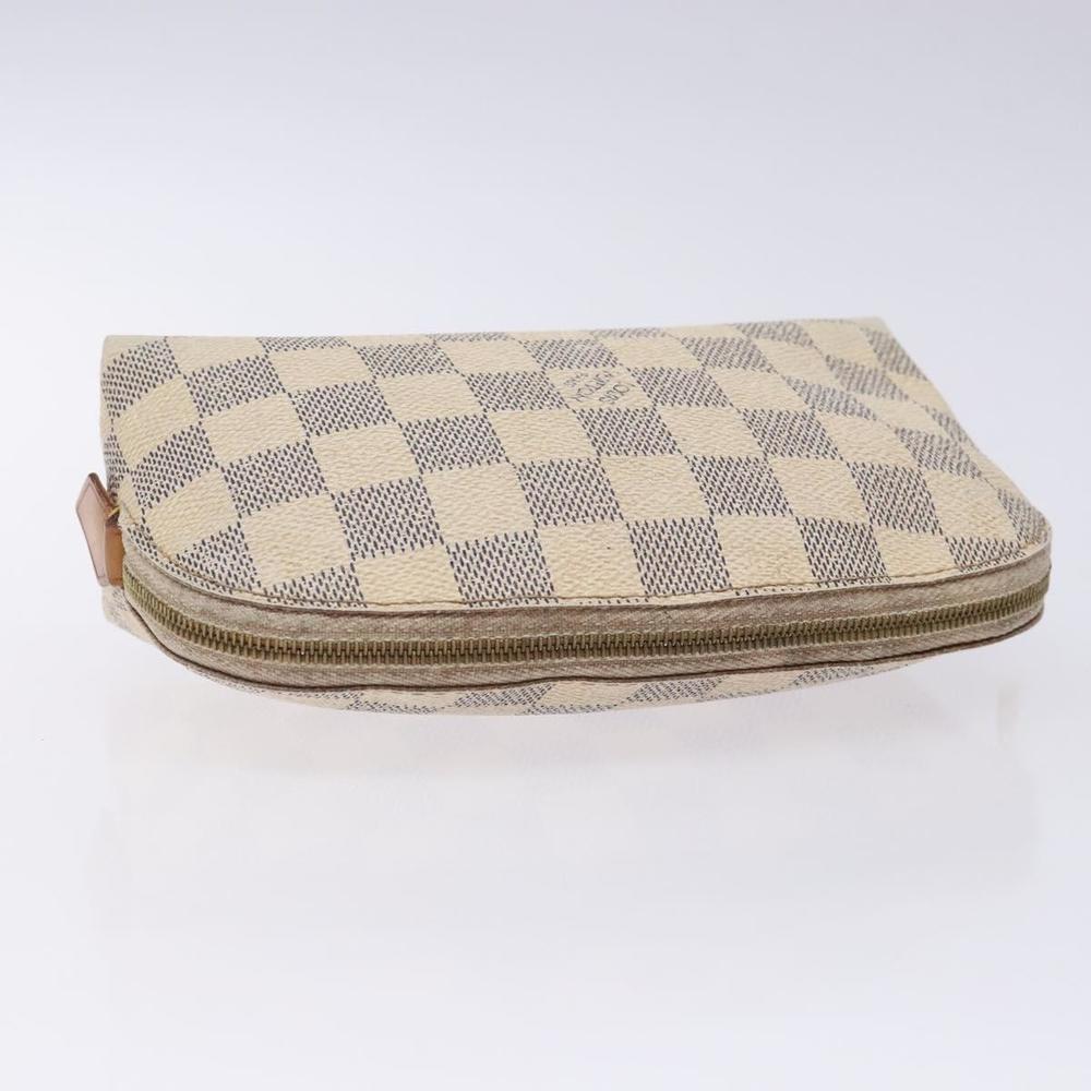 LOUIS VUITTON Damier Azur Pochette Cosmetic PM Pouch N60024 LV Auth 133169 - Picture 5 of 16